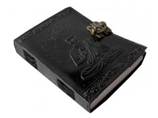 embossed buddha leather journal